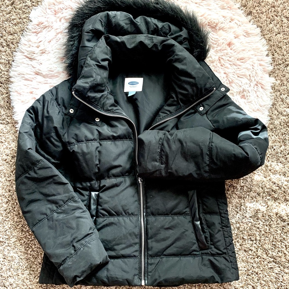Black Puffer Jacket Old Navy